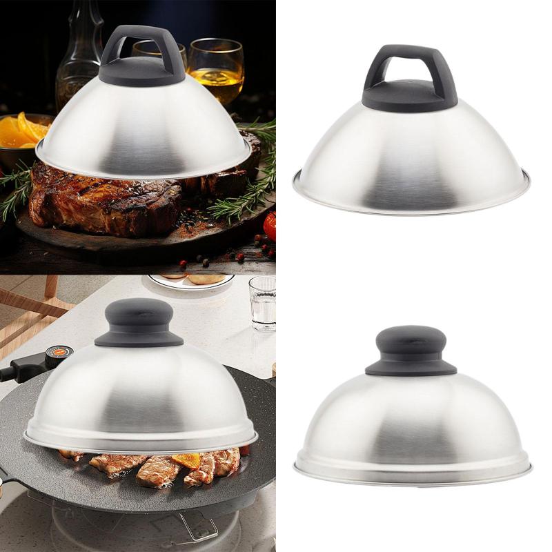 ステンレス製ハンバーガーカバー.チーズ溶解ドーム.グリル用のフードカバー