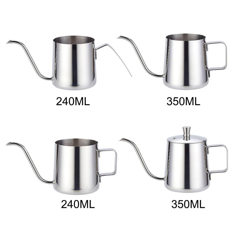 注ぎ口付きケトルコーヒーティーポット.人間工学に基づいたハンドル.カフェ屋外屋内バー用のステンレス..