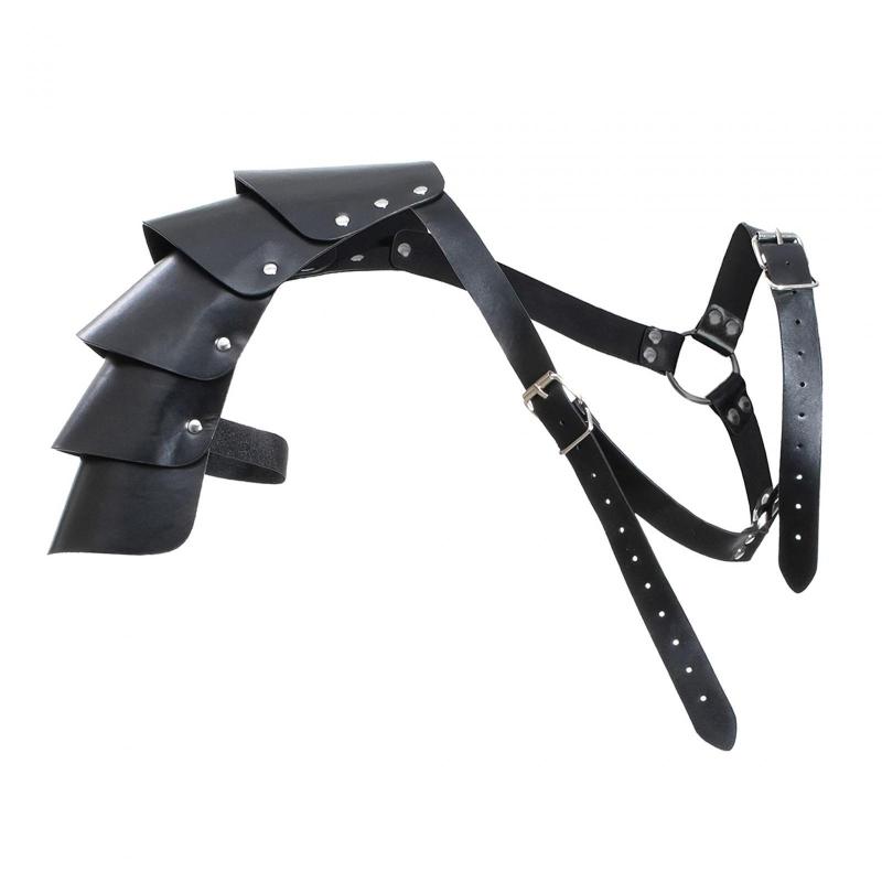 ゴシックスチームパンクショルダーアーマーシュラッグベルト騎士ゴシックスチームパンク装飾ボディチェストハーネスシングルショルダーアーマーファンシードレス用