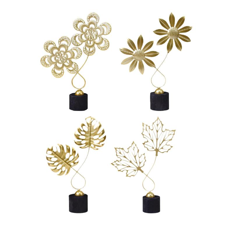 鉄製の置物 葉っぱの彫像 アートワーク ギフト コレクション用彫刻 卓上飾り デスクキャビネット 屋内 新築祝い 暖炉用