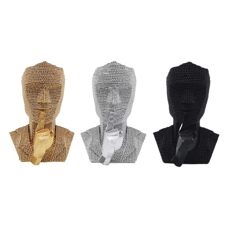 抽象的な顔の彫刻.モダンアートの彫像.収集価値のある卓上装飾樹脂製フィギュア.本棚.デスク.棚.リビングルーム用