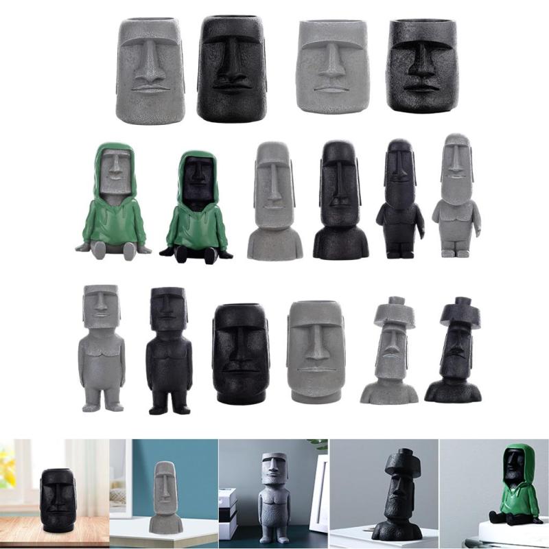 1PC古代イースター島像大規模なの装飾Ahviリビングルームテーブルのためのアンティークローマの肖像画..