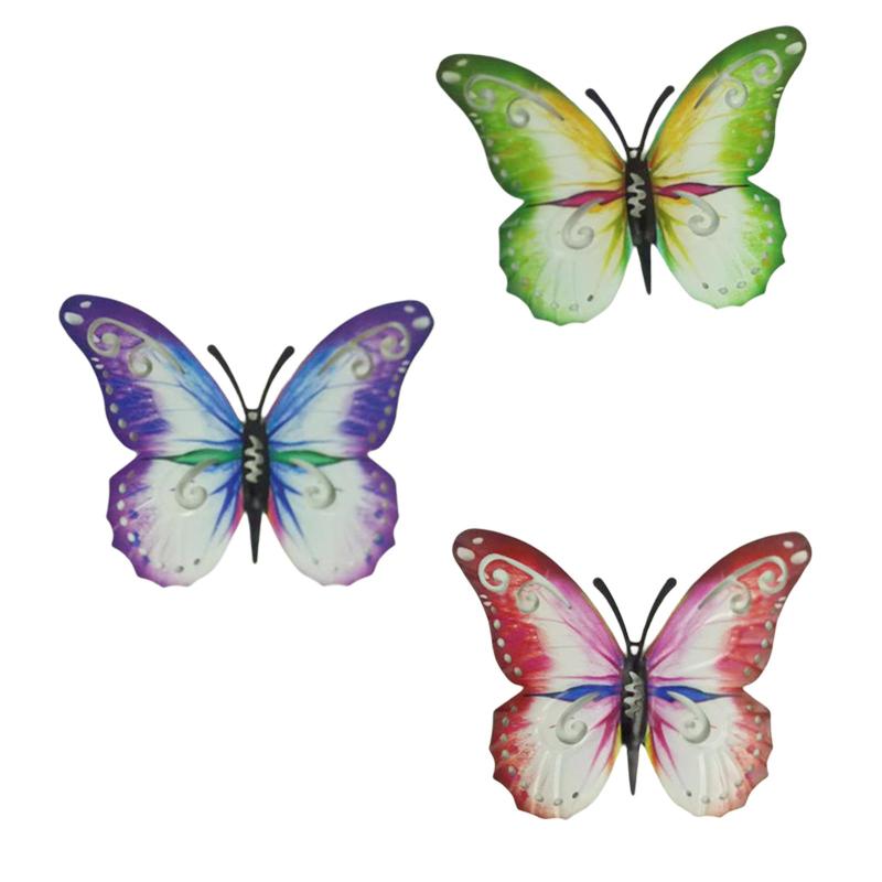 蝶金属壁装飾ハンギングウォールアート装飾家族友人ギフト壁彫刻屋外ガーデン公園リビングルームキャビネットバスルーム