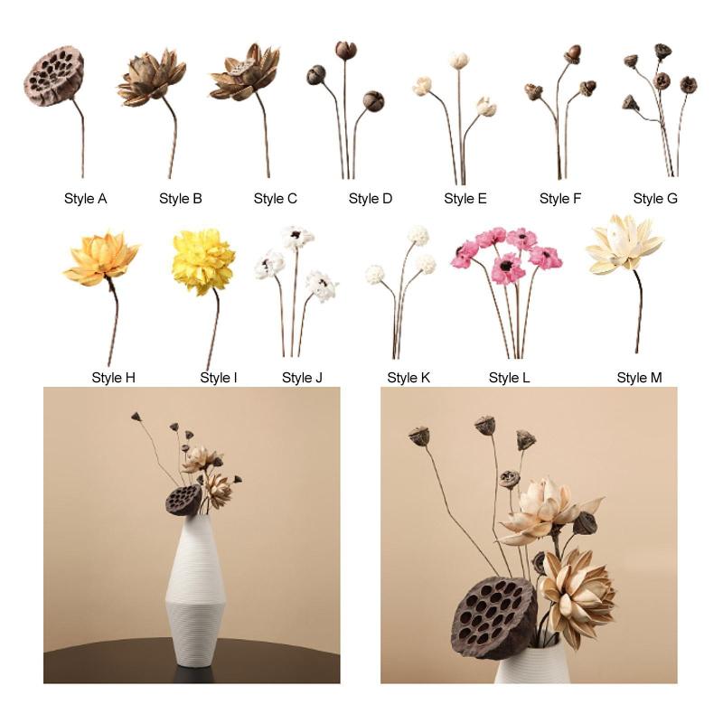 花瓶用ドライフラワーブーケ ドライプラント フラワーアレンジメント エレガントな写真撮影用小道具 オ..