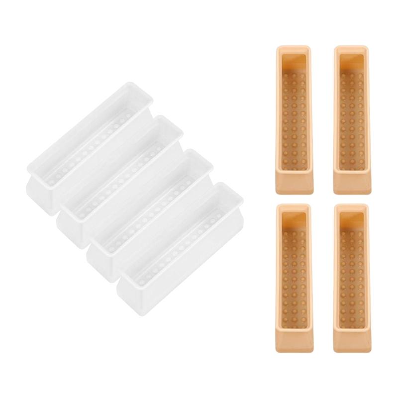 4x 滑り止めテーブルチェア足カバー 耐摩耗性ベッド脚プロテクターパッド アクセサリー用