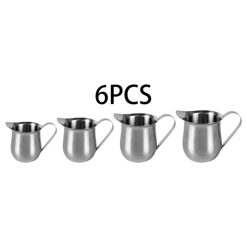 6xミルククリーマーピッチャージャグクリーマーピッチャーコーヒーミルクマグピッチャークリーマーカップミルクピッチャーレストランサラダドレッシング