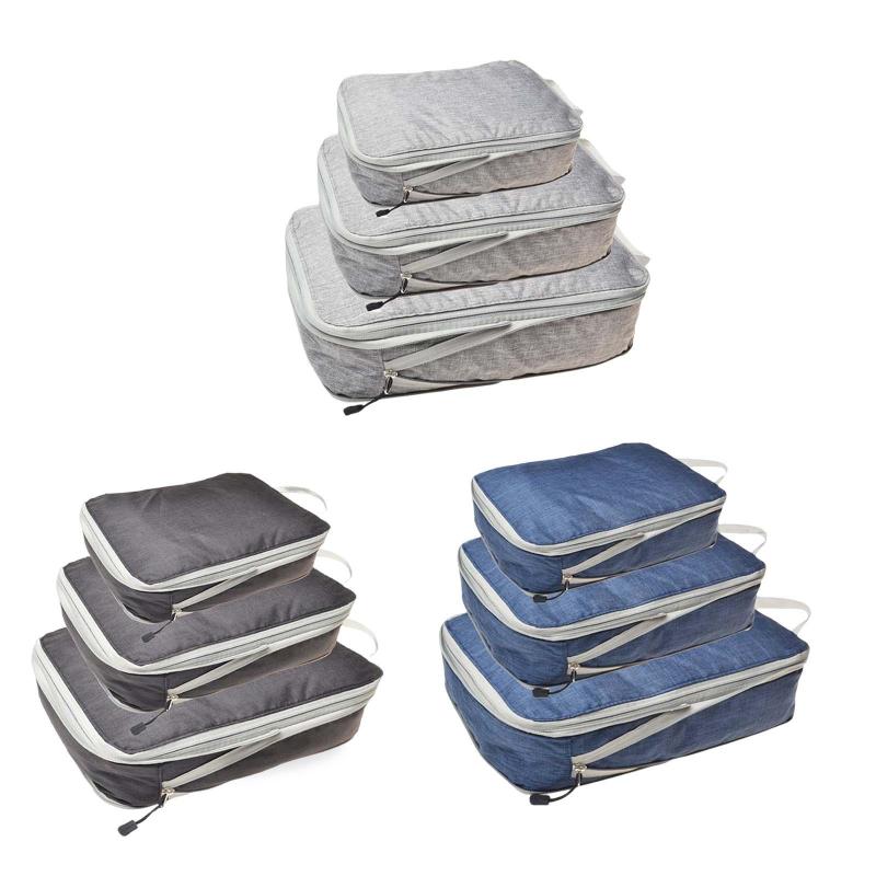 3 個の防水衣類収納袋軽量旅行収納パッキングオーガナイザー