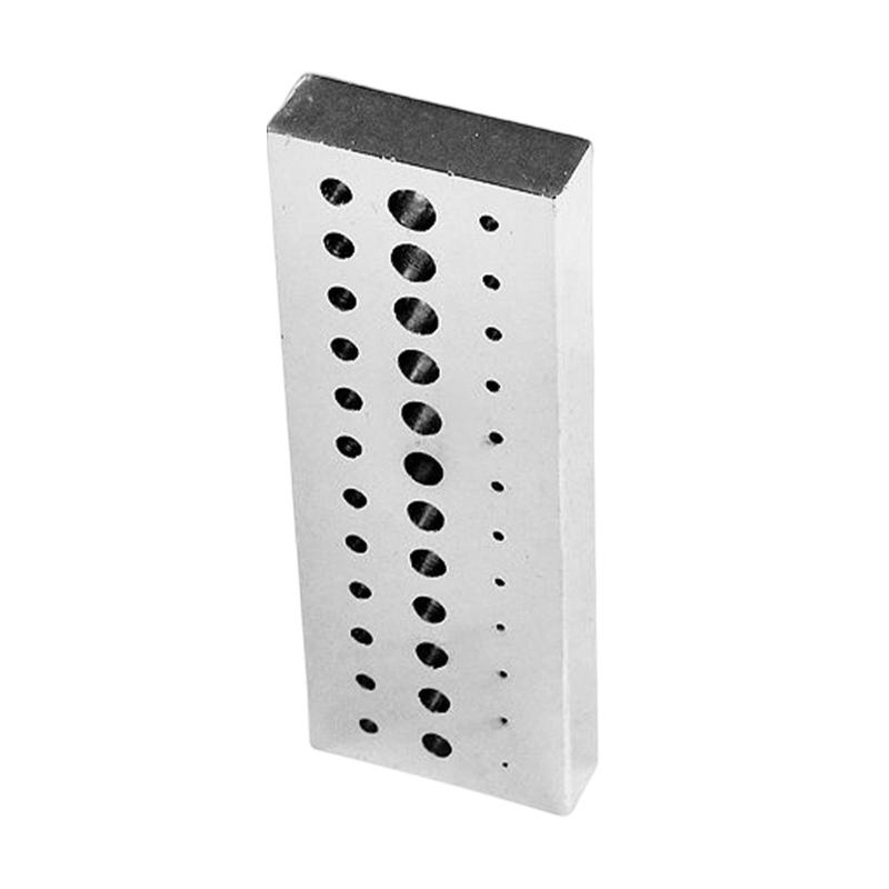 時計屋ツール穴パンチングプレート家庭用 7 × 2.5 センチメートル彫刻穴あけプレート