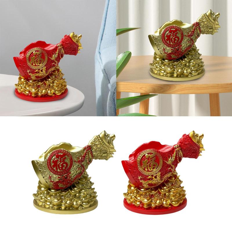 中国ワインボトルホルダー 祝福バッグ 装飾 ホームファニシング 新年ギフト ワインボトルラック 樹脂製..