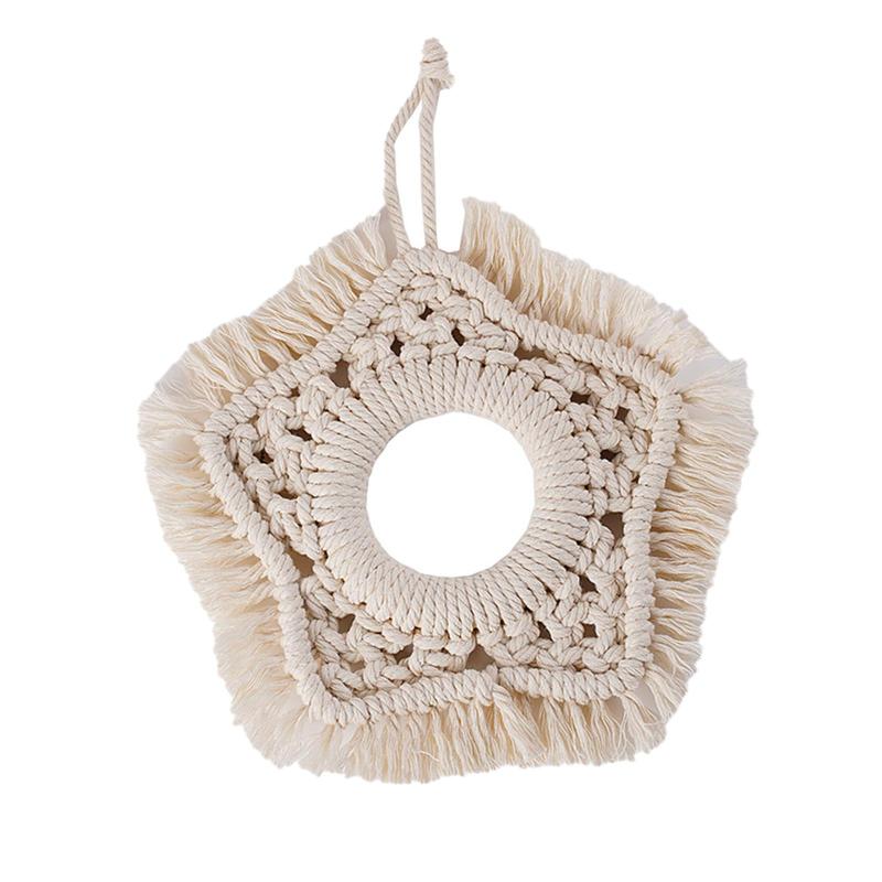 マクラメ手織り壁掛けコットンペンダントボヘミアンルームオーナメント