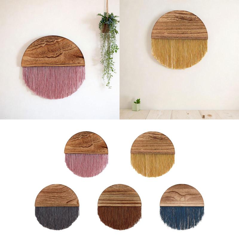 マクラメ壁掛けボヘミアンタペストリー壁装飾ホーム手作りフリンジボヘミアン壁装飾タッセルタペストリー結婚式.寝室.子供部屋.背景用