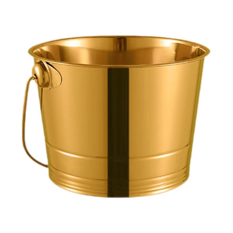 ポータブルアイスバケツ 金属製アイスペール サラダバケツ スナックバケツ 飲料冷却アイスコンテナ エ..