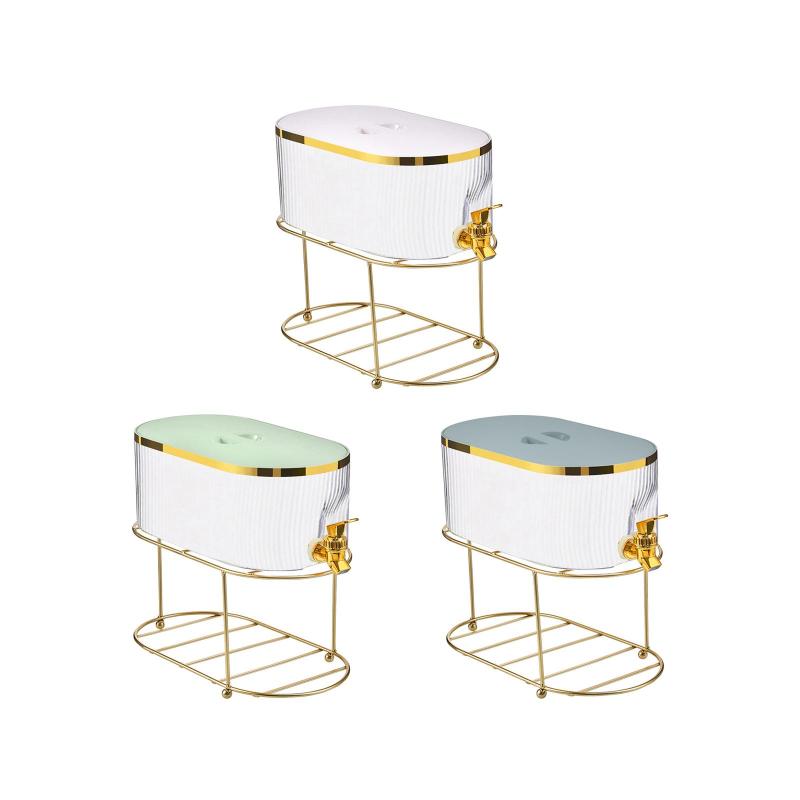 蛇口付きコールドケトル.ドリンクコンテナ.バケツ5.3Lクリアアイスドリンクディスペンサー.冷水ピッチャー.家庭用屋外冷蔵庫パーティーデイリー