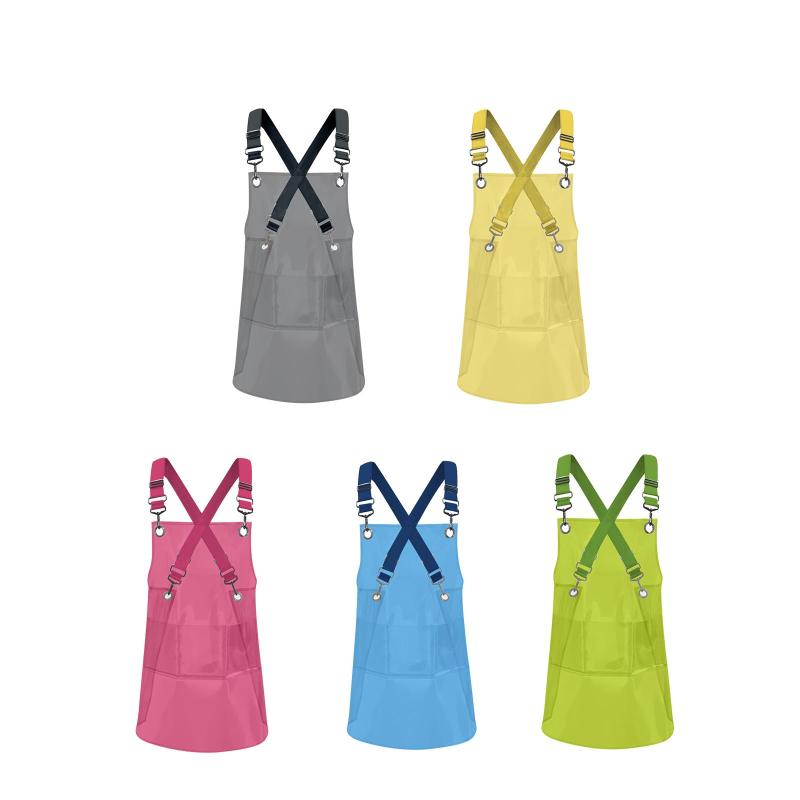 透明エプロン TPU エプロンガーデニング調節可能なストラップキッチン男性女性ファッションヘアスタイ..