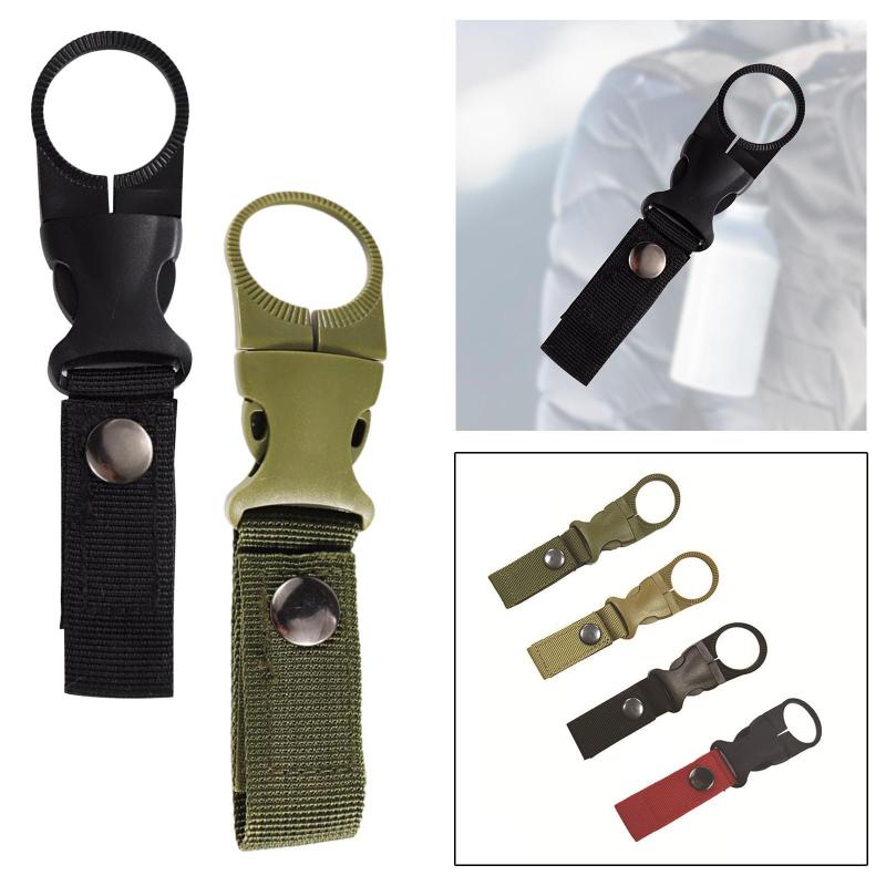 バックパック用ウォーターボトルクリップ.吊り下げボトルバックルクリップ.アウトドア用ウォーターボトルホルダー