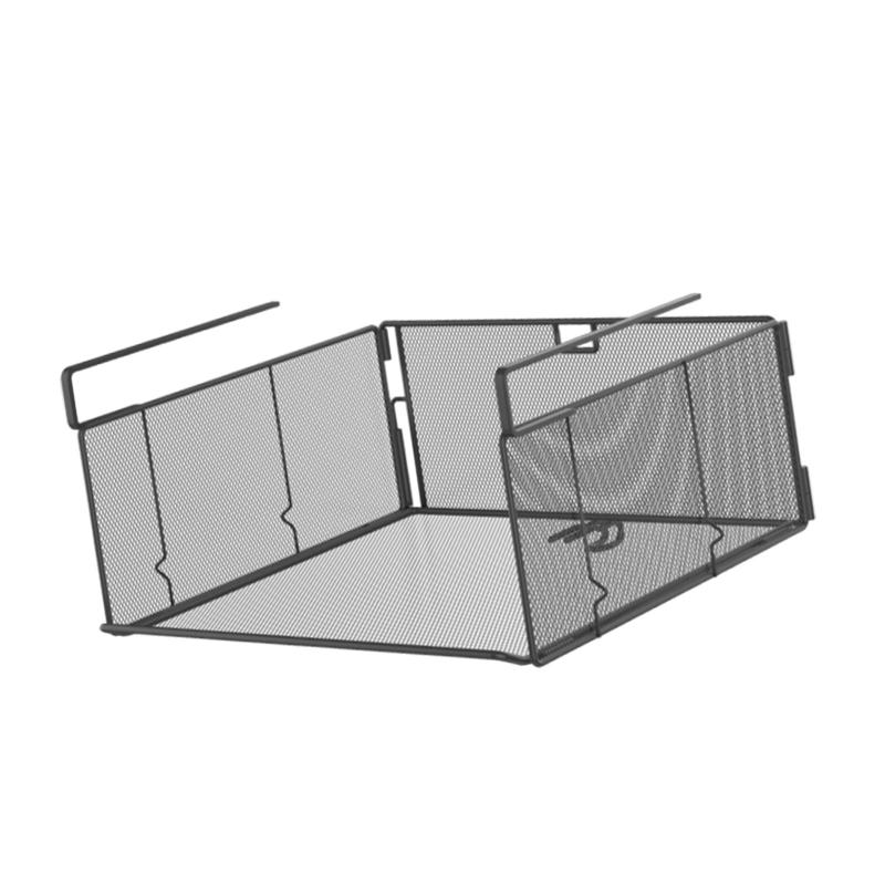 棚下バスケット棚折りたたみ式頑丈ワイヤーラック収納オーガナイザー.キッチンパントリー用吊り下げ収..