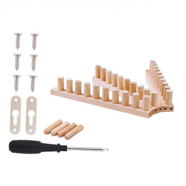 チャンキーニットブランケット織機 初心者向けタペストリー用木製織機フレーム