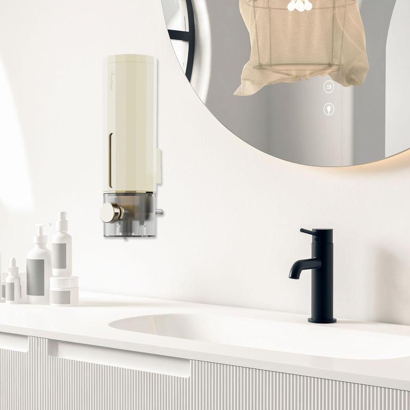 取り付け式シャワーソープディスペンサー.ローションハンドソープディスペンサー.ランドリールーム.レ..