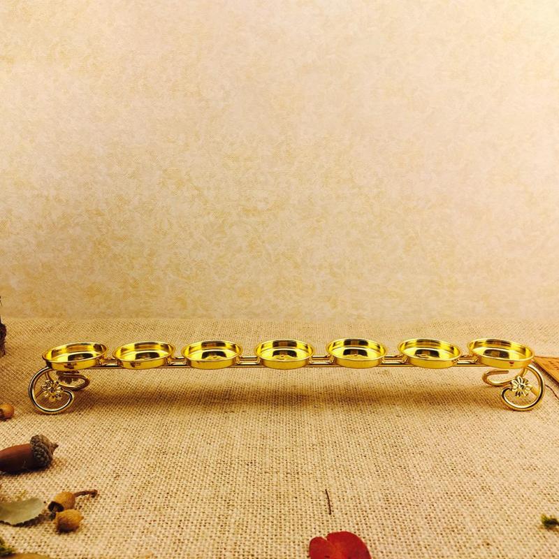 ヴィンテージスタイルギーランプホルダーキャンドルホルダーゴールド装飾テンプルスタンドデスクトップ