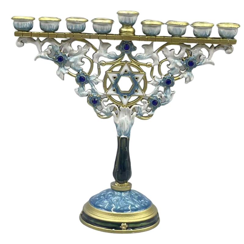 9枝メノーラーメタルカンデラブラハヌカデコレーションホリデーデコレーション用