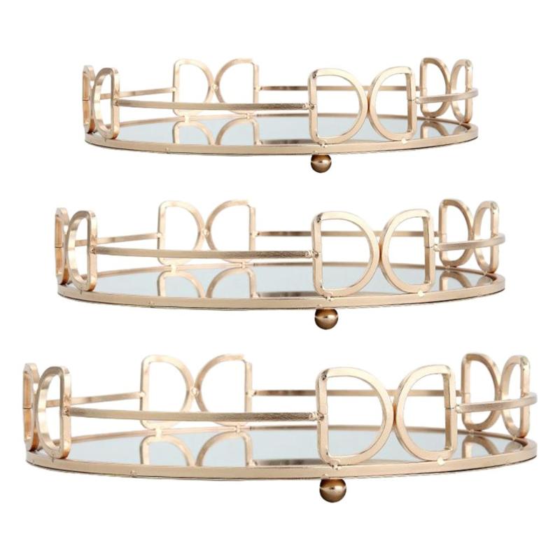 ミラーサービングトレイ収納トレイ北欧のジュレイネックレスイヤブレスレットトレイ