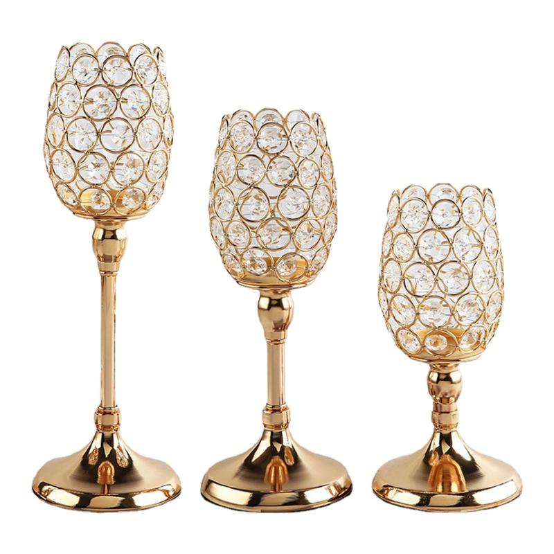 ホルダーダイームの装飾的な装飾のための黄金の燭台スタンド