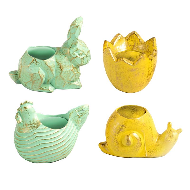 イースターローソク足ローソク足ヴィンテージティーライトキャンドルパーティーの好意のための卓上