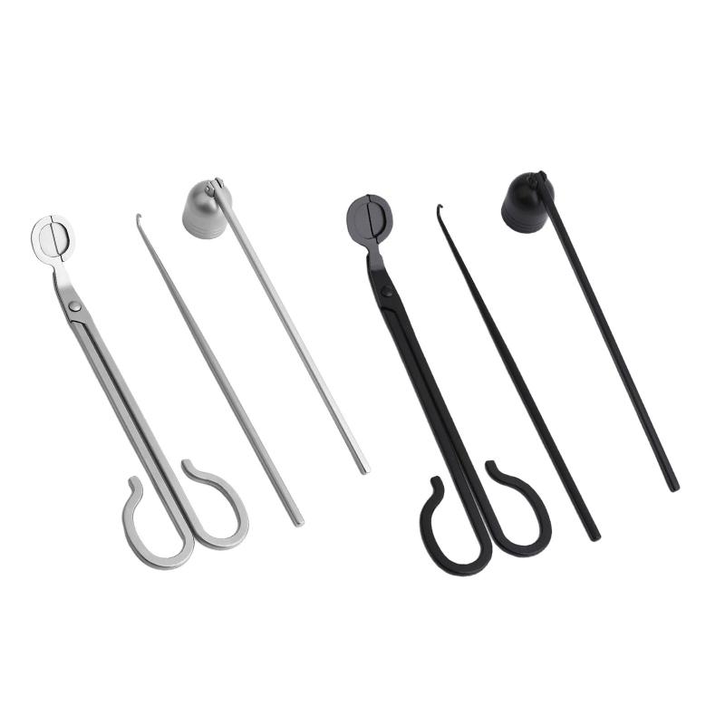 3 ピース/セットキャンドル芯トリム芯トリム修復ツール消火器 Extinguis キャンドルはさみ