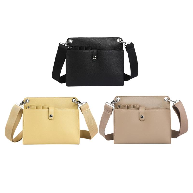 バーバーヘアシザーシアーズバッグオーガナイザーPUレザー取り外し可能なショルダーベルト調整可能なシ..