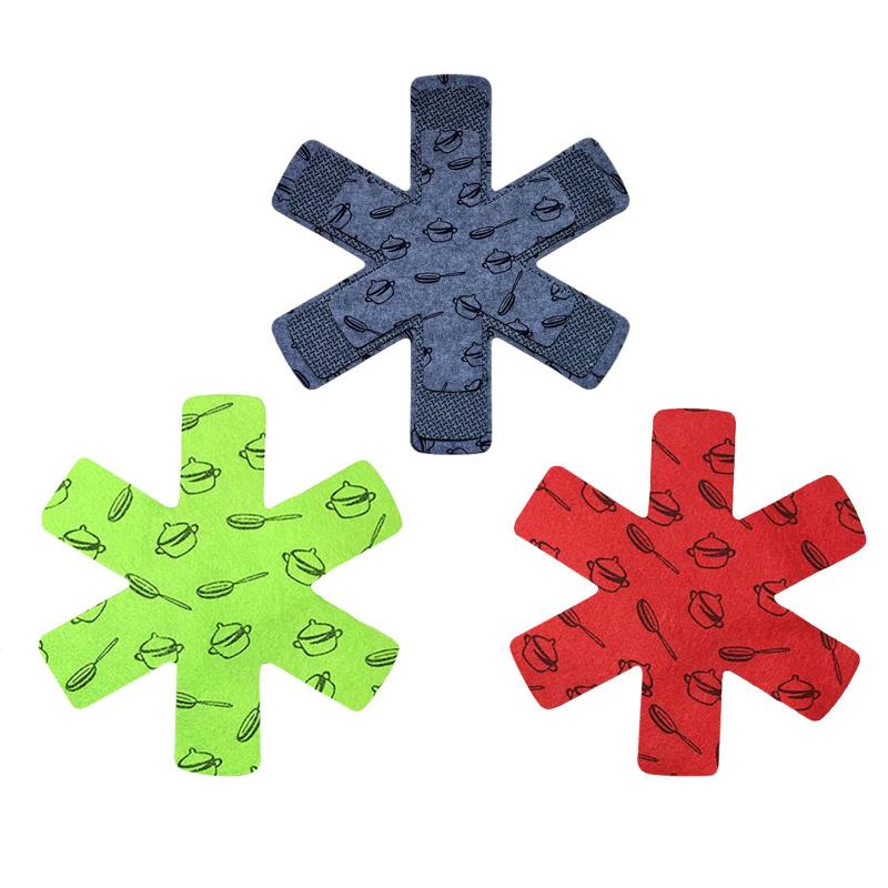 12個 パッド 鍋 フライパン プロテクター フライパン セパレーター パッド 厚手 鍋 フライパン ディバイダー ノンスティック ス ポット ル 耐熱皿 調理器具