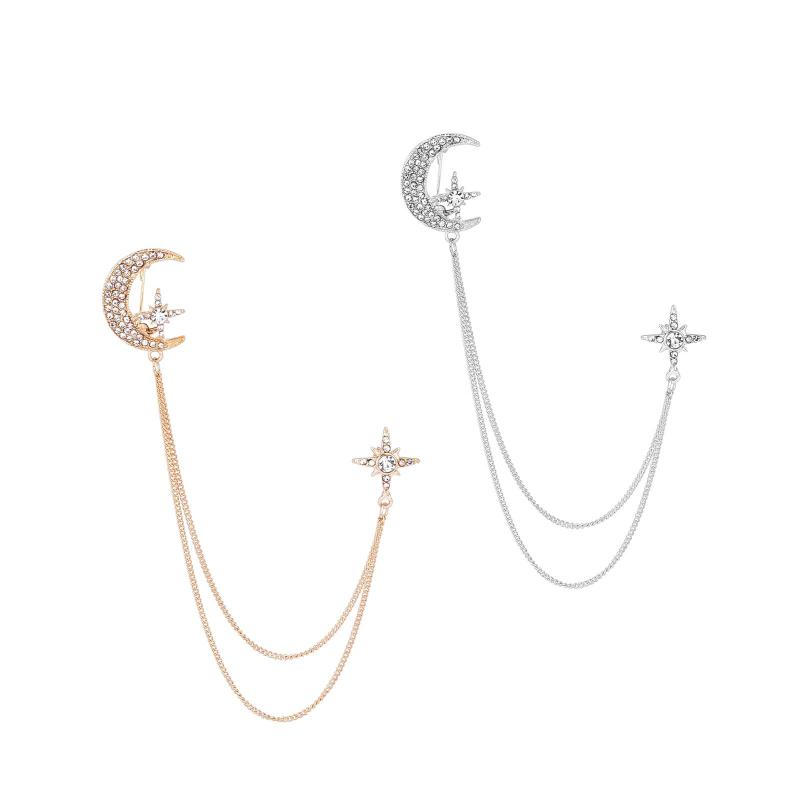 男性用タッセルブローチ.首輪アクセサリー.シックな合金ブローチ.メンズスーツ.吊り下げチェーン.カラーピン