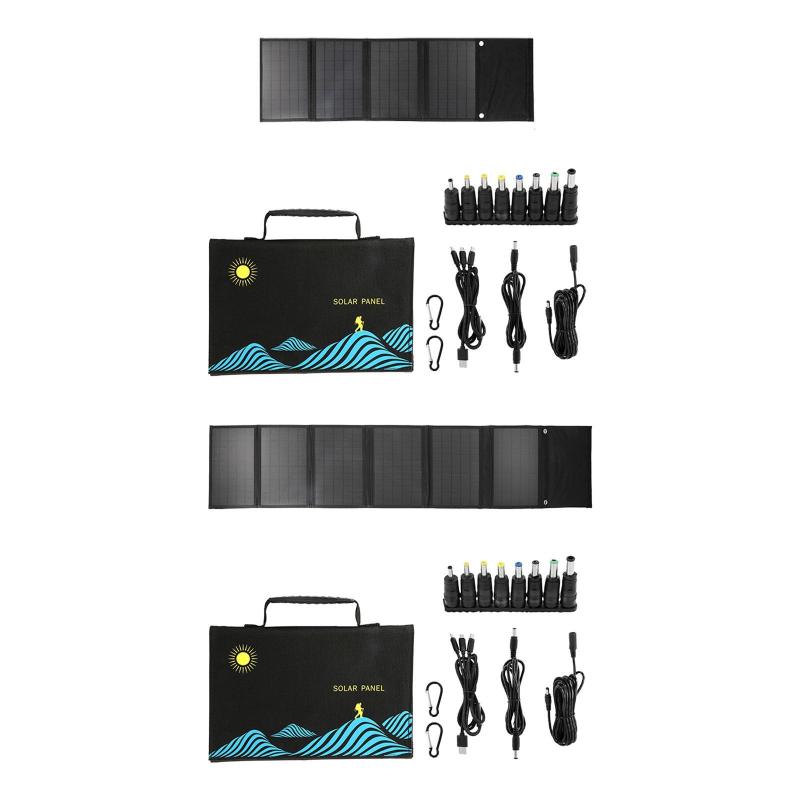 ソーラーパネルバッグ 電源充電バッグ 折りたたみ式 丈夫なブラック プロフェッショナルソーラーパネル..