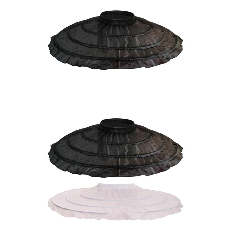 3フープスカート レディース ショート ウェディング ブライダル アンダースカート バッスル プロム ウ..