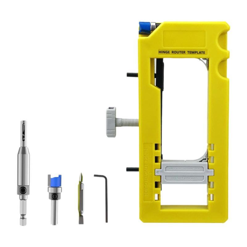ドアヒンジジグ.ドアヒンジカッター.取り付けクリップ.厚さ1/4インチまたは5/8インチ用の位置決めツー..