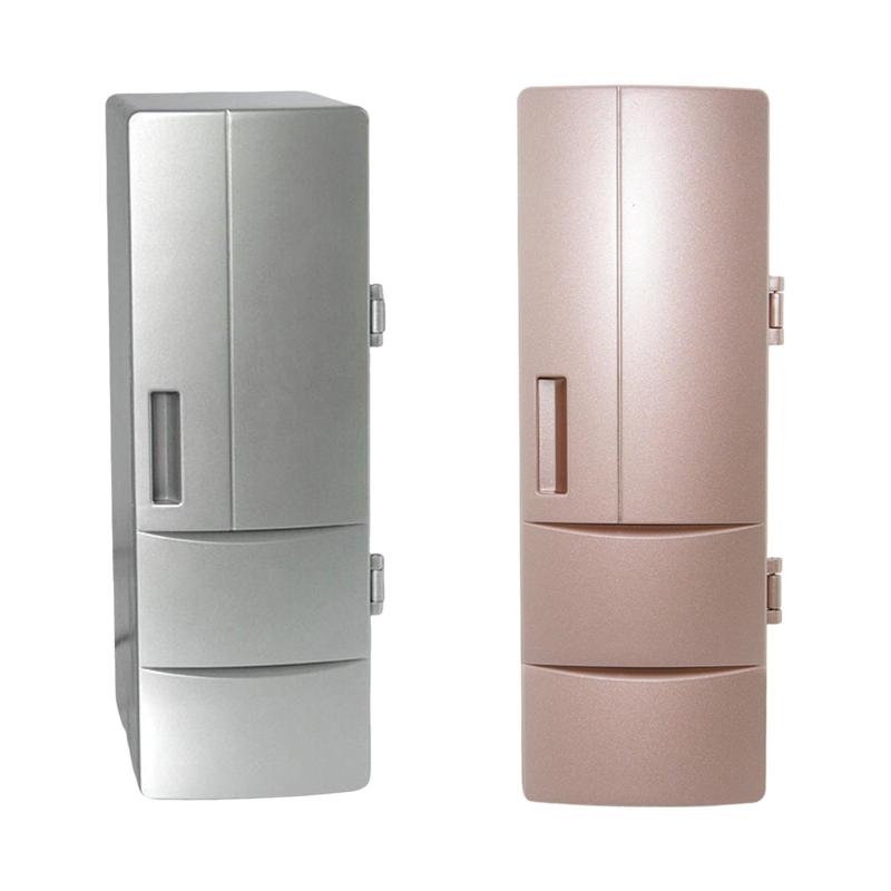 汎用車用冷蔵庫 ポータブル冷蔵庫 5V/1.2A USB ミニ冷蔵庫 クーラーとウォーマー RV アウトドア 車 ボ..