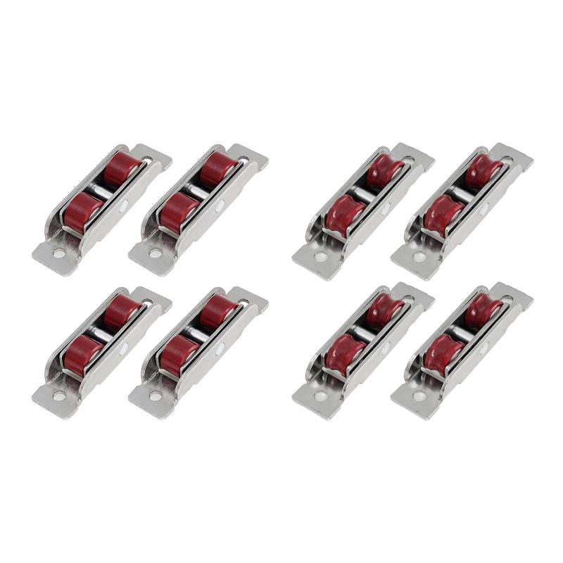 4 x 引き戸プーリー 窓スロット幅 16mm ローラー用引き戸ホイール ナイロンプーリー ホーム キッチン ..