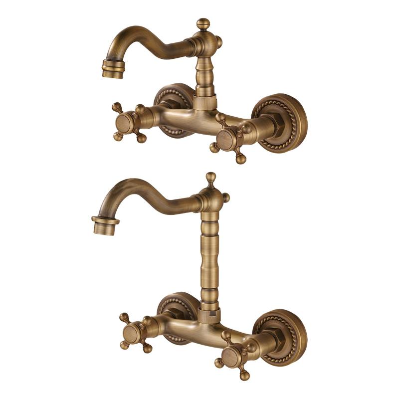 壁取り付け式キッチン蛇口 温水・冷水蛇口 フレキシブルミキサータップ 付き レストラン RV 屋外ランド..