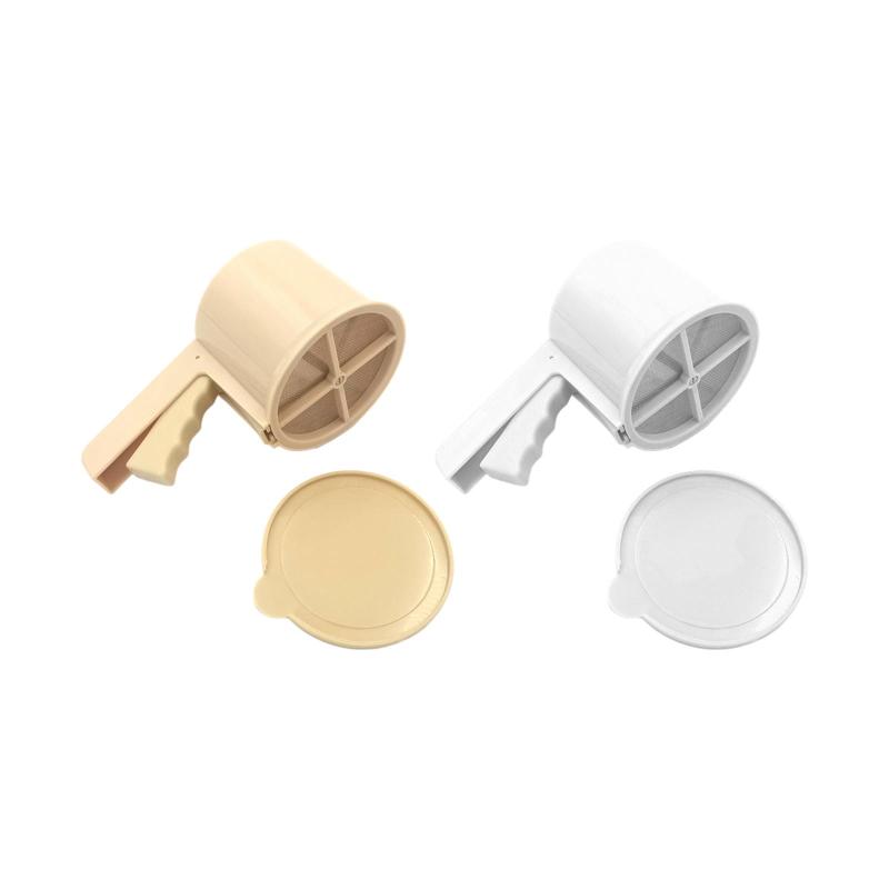 粉砂糖シェーカー小麦粉ふるいステンレス鋼メッシュファインメッシュハンドクランク小麦粉ふるい器手持..