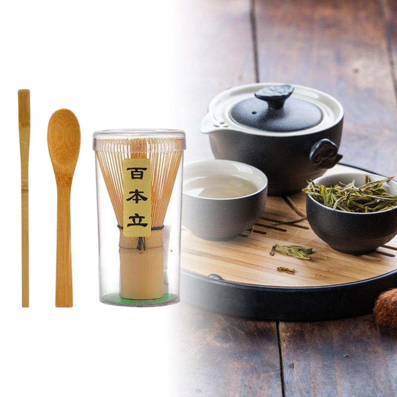 竹製抹茶泡立て器キット 伝統的なスクープティースプーン.抹茶用スターターキット