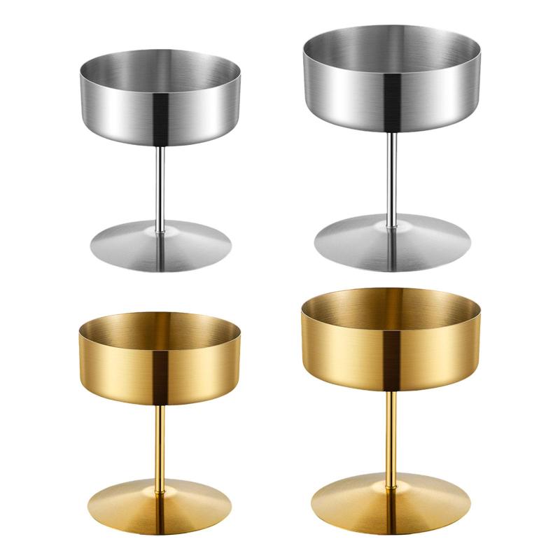 ステンレススチール製デザートカップ スナックキャンディフードコンテナ 多機能ヨーグルトカップ デザ..