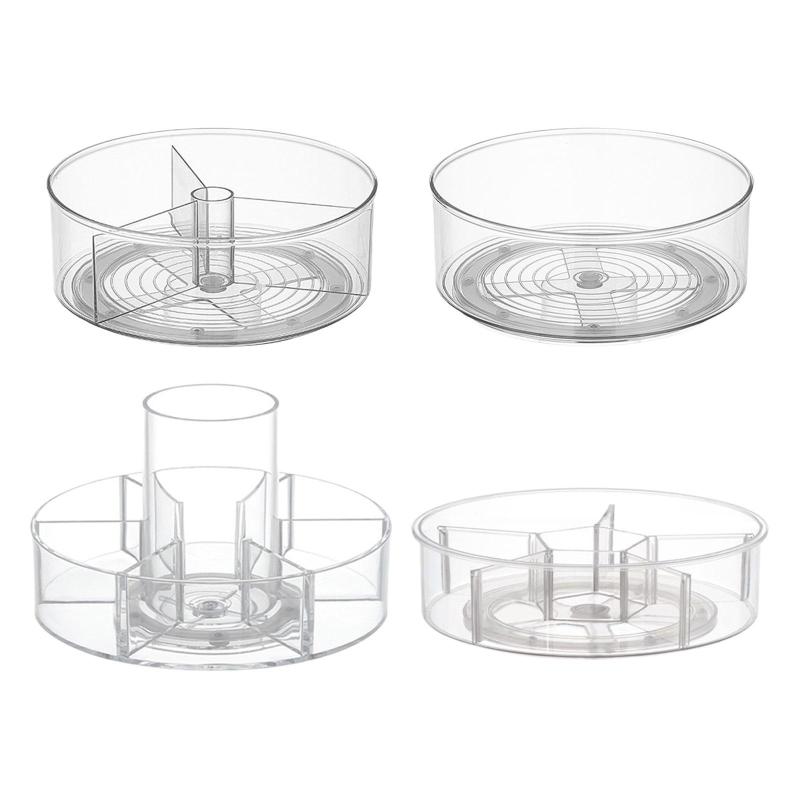 ターンテーブル収納トレイ カウンタートップオーガナイザー スナックホルダー 盛り上がったエッジ 360°..