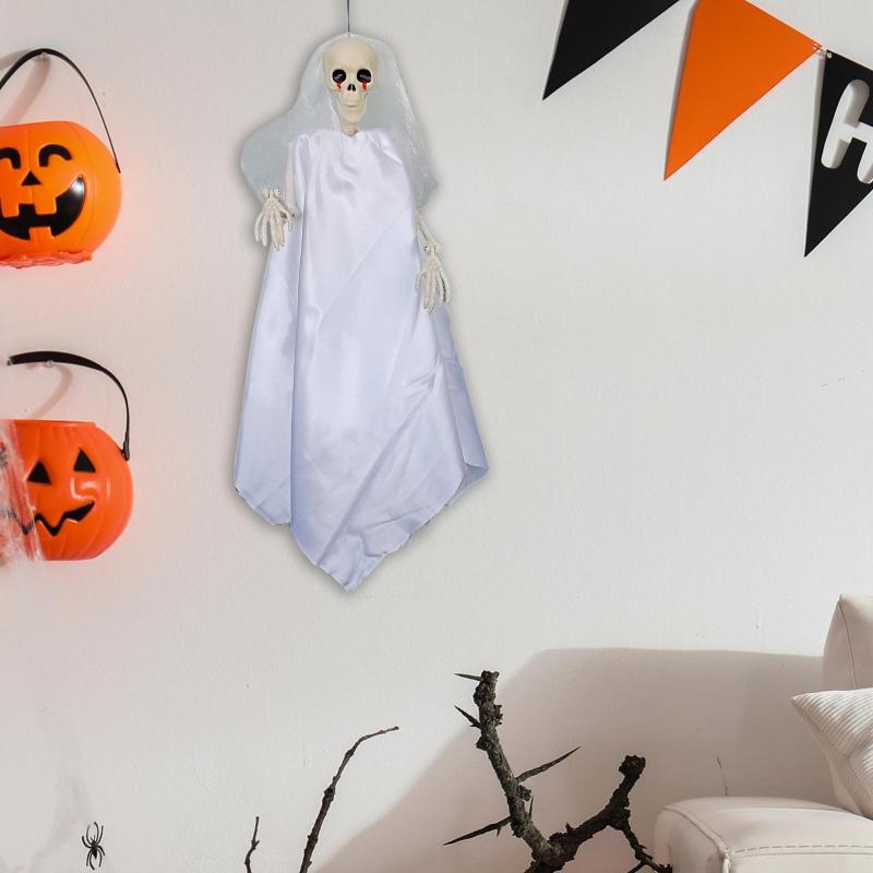 スケルトンブライド ハロウィンデコレーション 吊り下げゴースト 屋内装飾 ガーデンパティオ ドアペンダント パーティーギフト 窓 飾り ホームフェスティバル ハ...