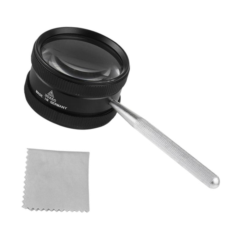 手持ち式拡大鏡.時計や切手用のクリーニングクロス付きで耐久性があります.