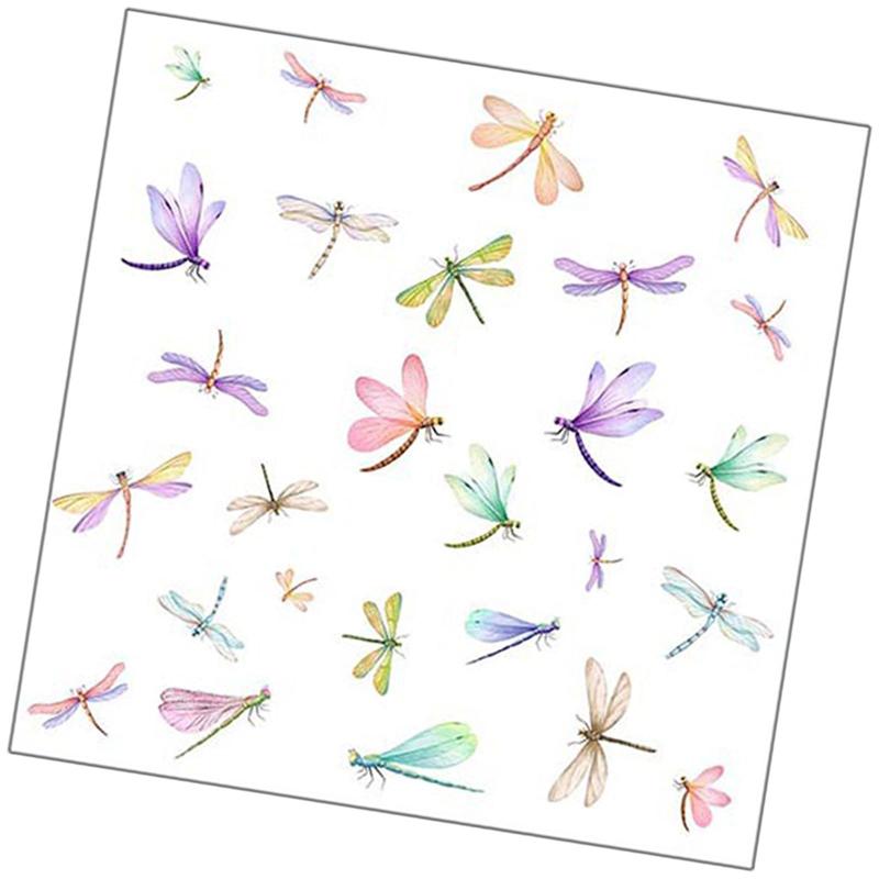 ガラスドア窓ステッカー トンボ 壁用デカール テレビ背景 食器棚用