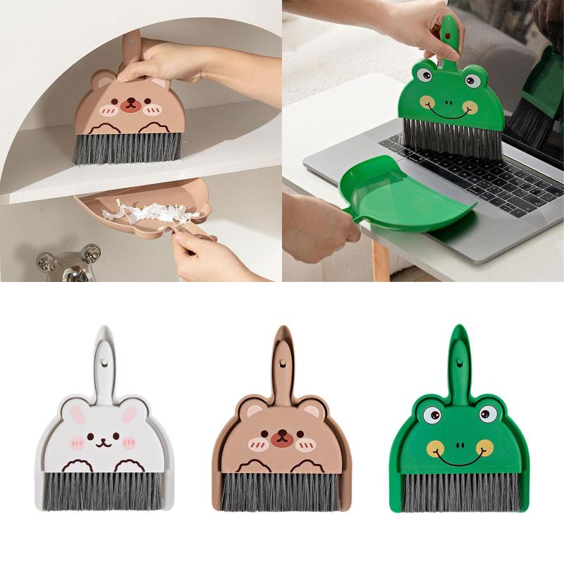 クリーニングブラシとちりとり.ほうきちりとりブラシ.便利.ミニほうきとちりとりセット.寝室の狭いスペ..