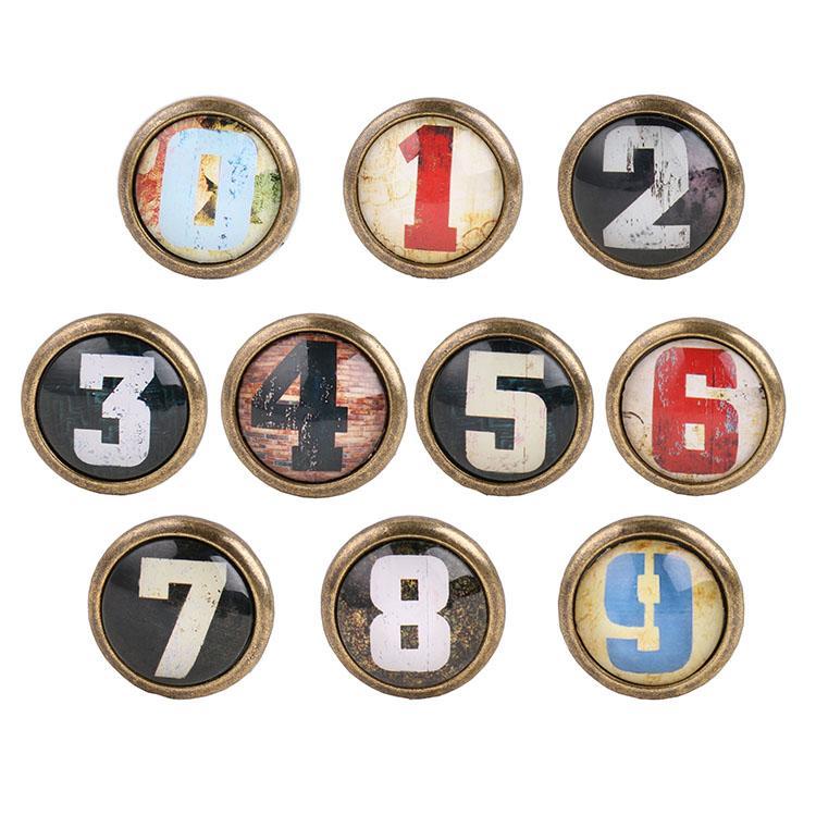 ヴィンテージレームキャビネット引き出しビンプル番号パターン