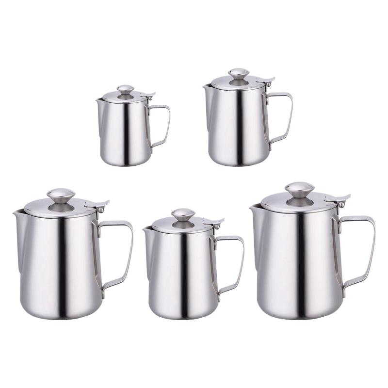 ミルク泡立てピッチャー エスプレッソスチーミングピッチャー ポータブルエスプレッソマシンアクセサリ..