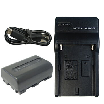 充電器セット ソニー(SONY) NP-FM30 / NP-FM50 / NP-QM50 互換バッテリー ＋ 充電器（USB）【メール便送料無料】