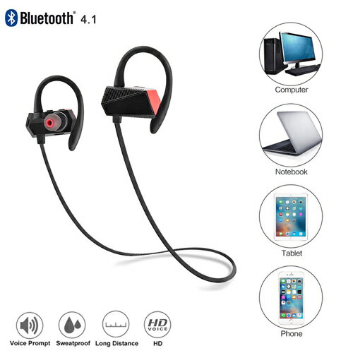 Bluetooth4.1 ワイヤレスイヤホン model：K9 高音質 防水/防汗 HDステレオ iPhone/Android などのスマートフォン対応 【メール便送料無料】|イヤホン ブルートゥース