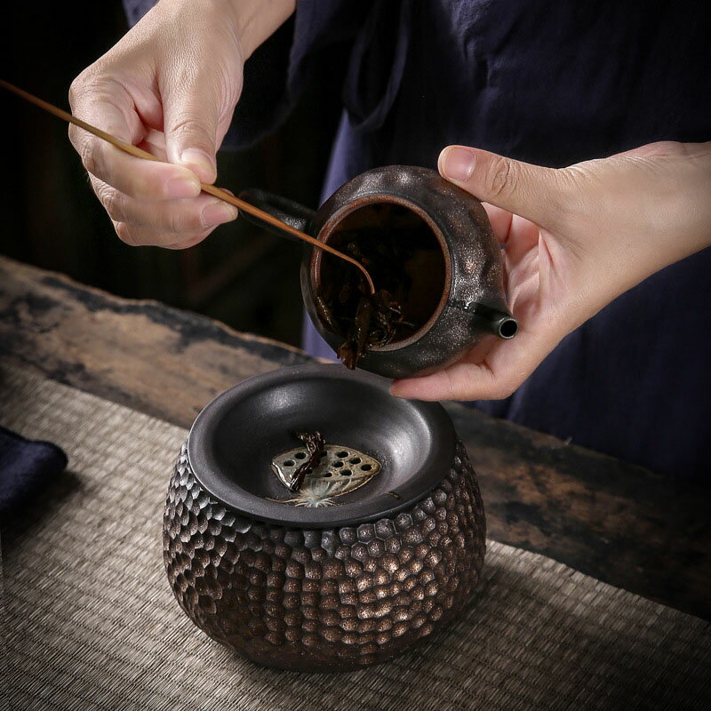 【送料無料】 人気 手作り粗陶 日本式 窯変青野 容量が大きい 分茶器 茶器